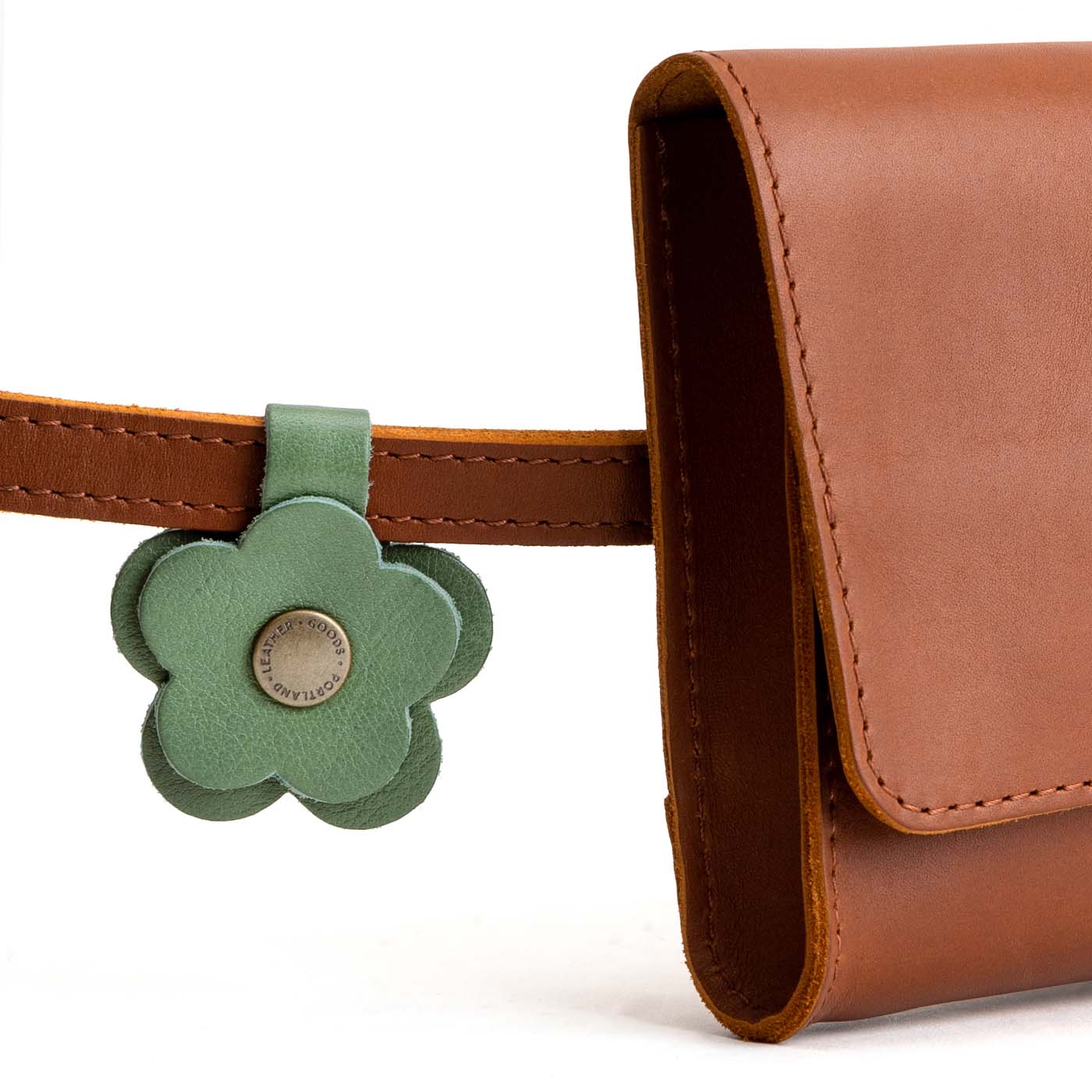 Leather Flower Keychain Snap | Eco-Friendly & Colorful | PLG