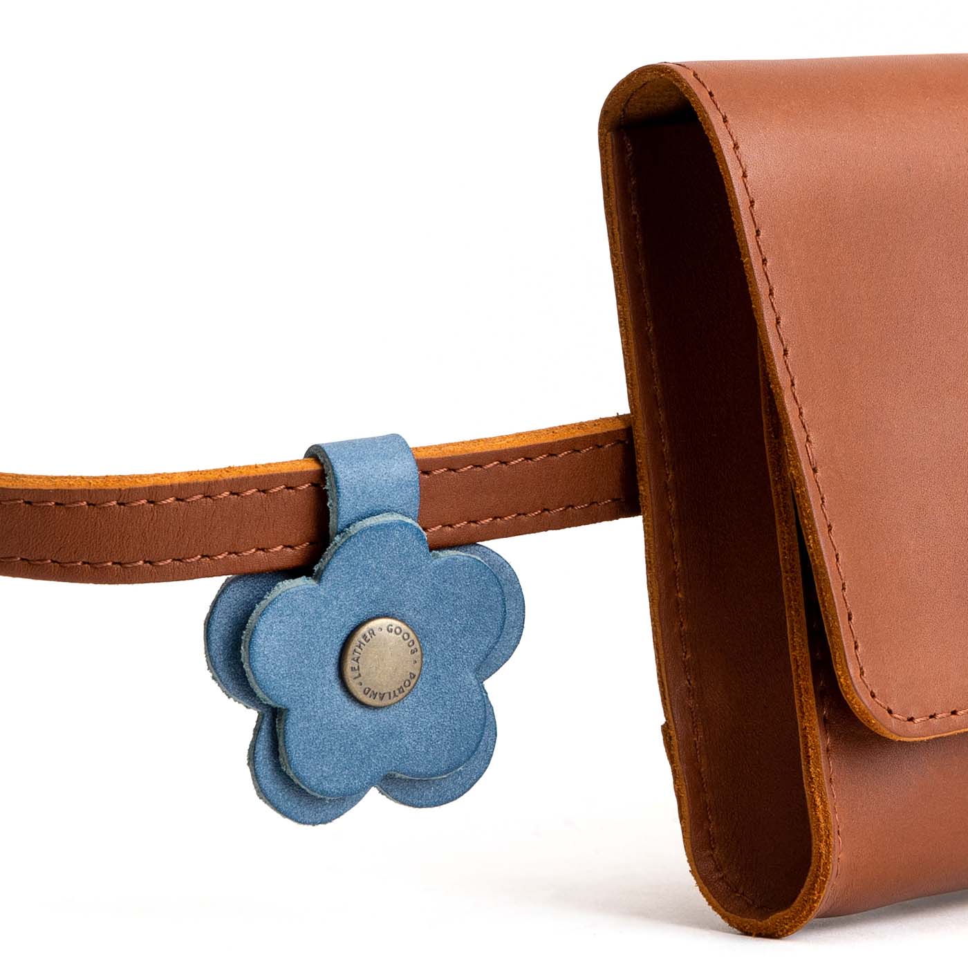 Leather Flower Keychain Snap | Eco-Friendly & Colorful | PLG