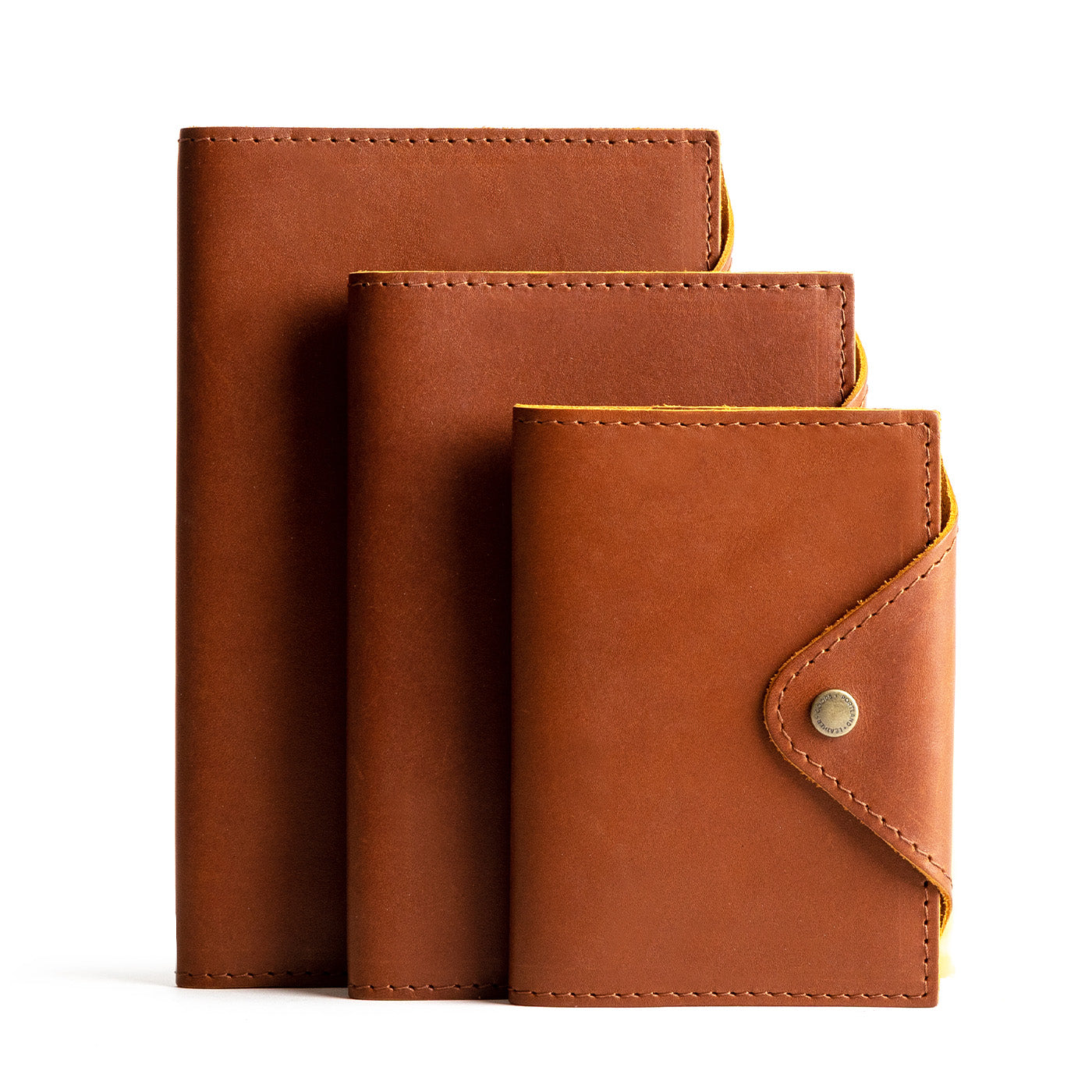 Leather Snap Journal with Pocket & Refillable Cream Pages | Portland Leather