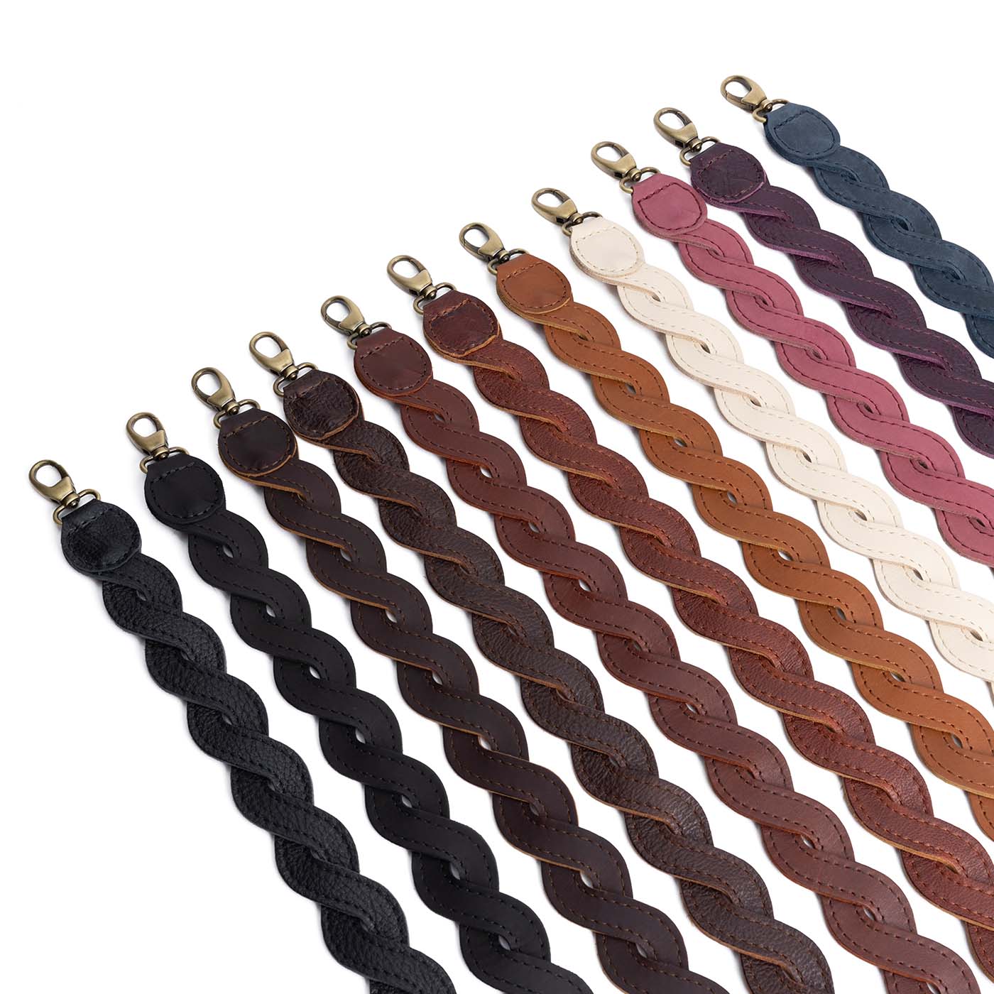Braided Leather Shoulder Strap for Crossbody Bags | Durable & Adjustable