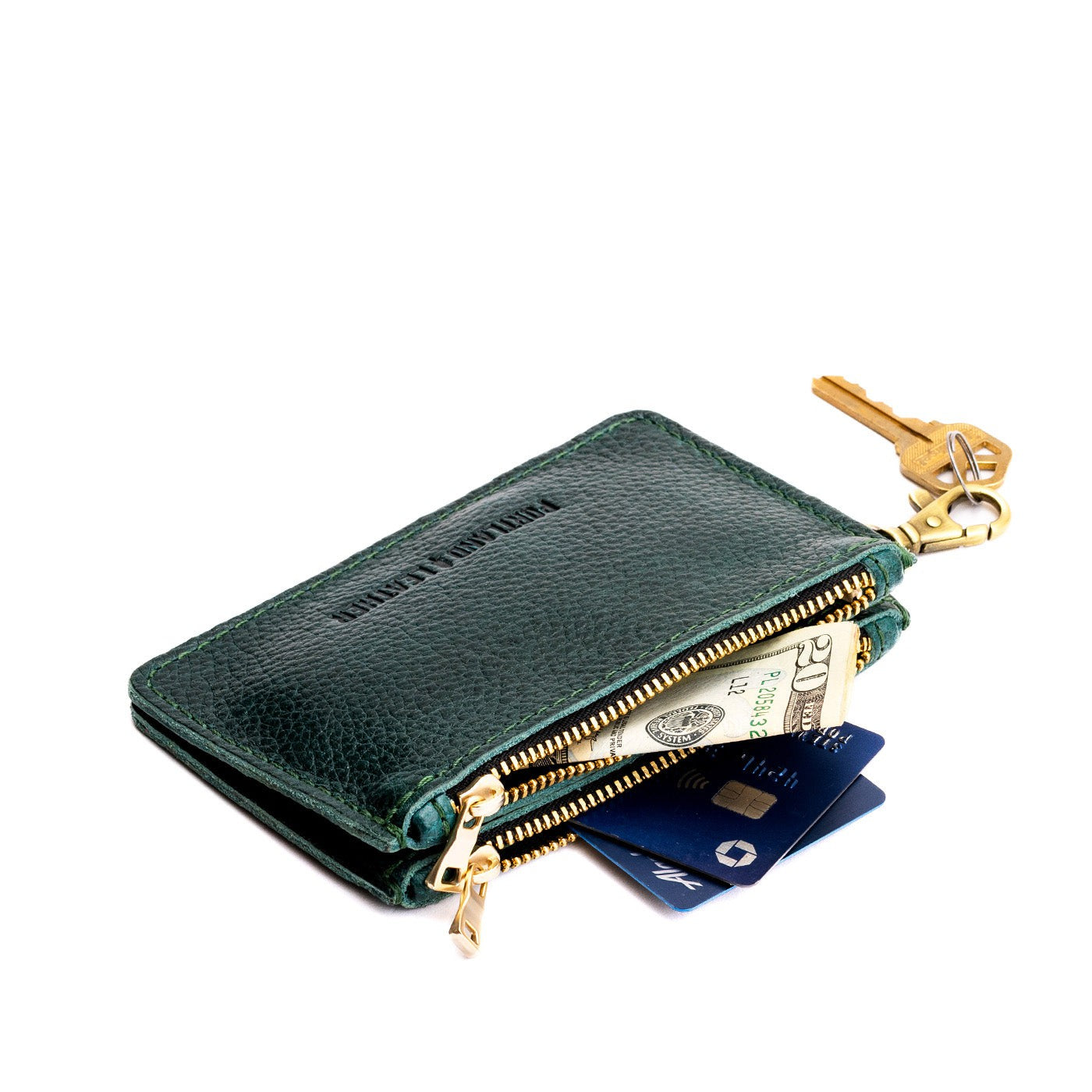 Compact Dual Zipper Wallet with Swivel Clasp | Zip-Zap Duo