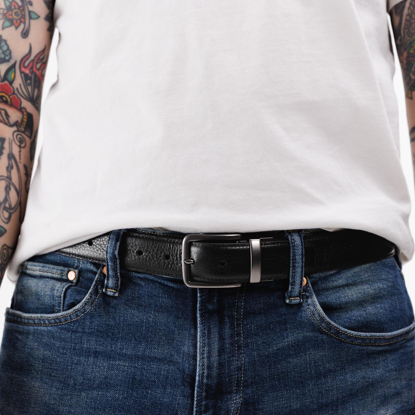 Men's Reversible Leather Belt - Italian Full-Grain | 1.5" Width