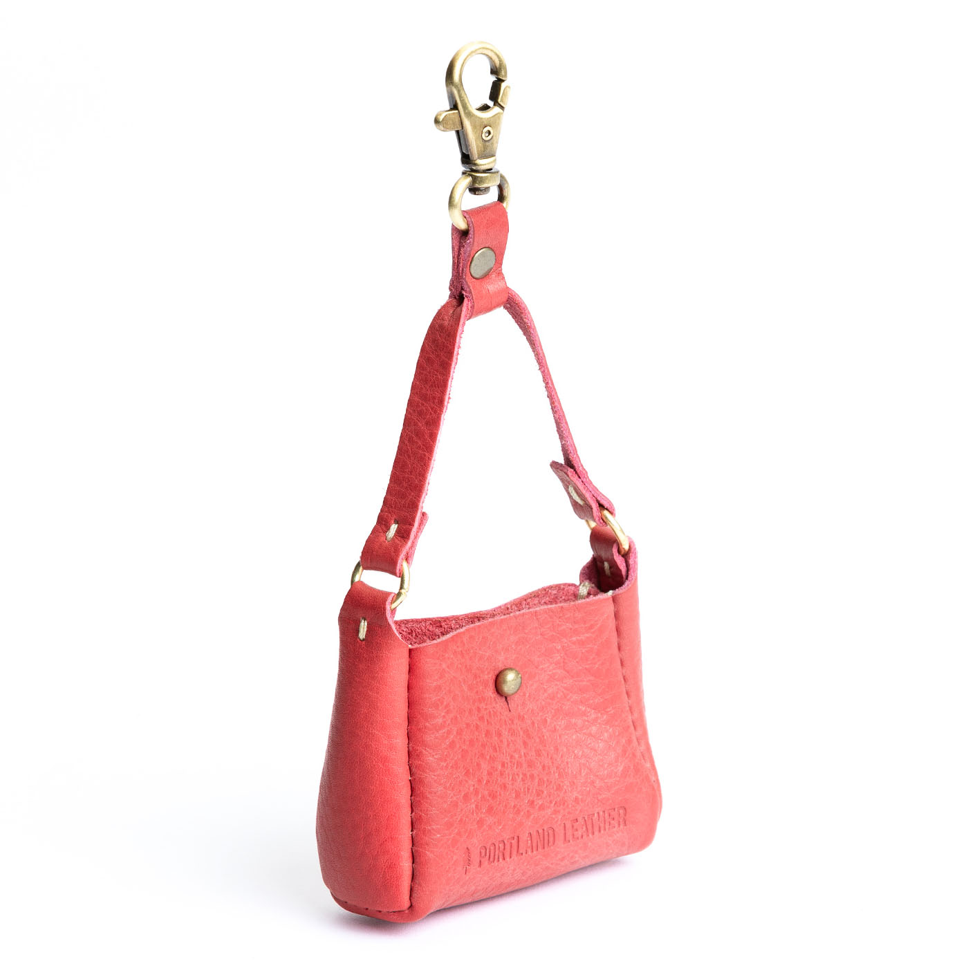 Mini Triangle Keychain with Lobster Clasp | PLG Leather