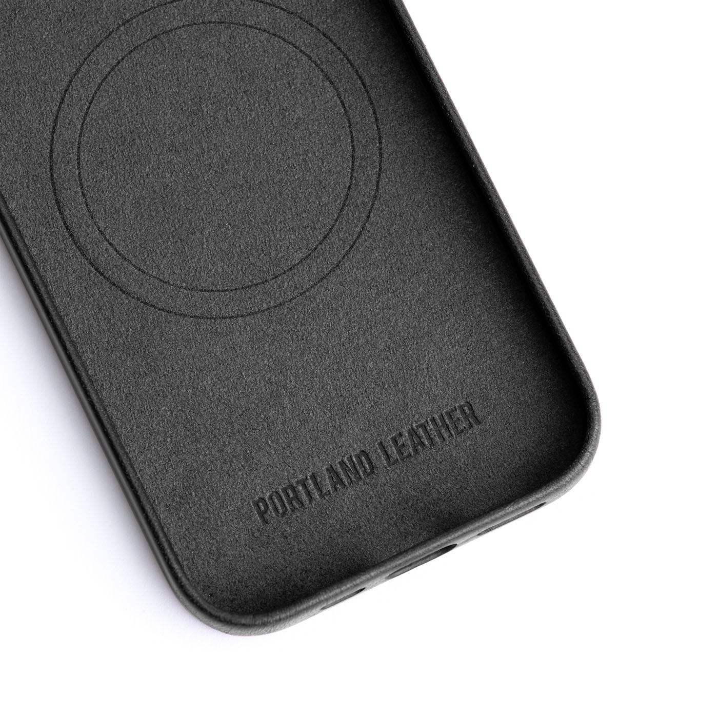 Premium Leather iPhone Case with MagSafe & Protective Lining | Signature Debossed Logo