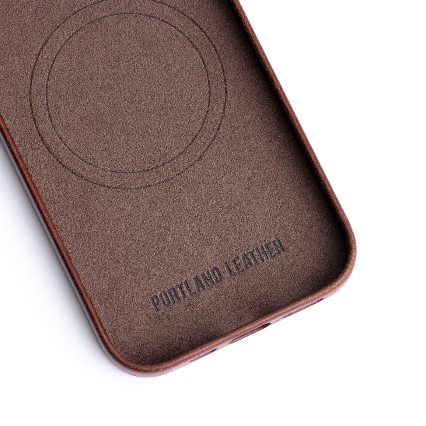 Premium Leather iPhone Case with MagSafe & Protective Lining | Signature Debossed Logo