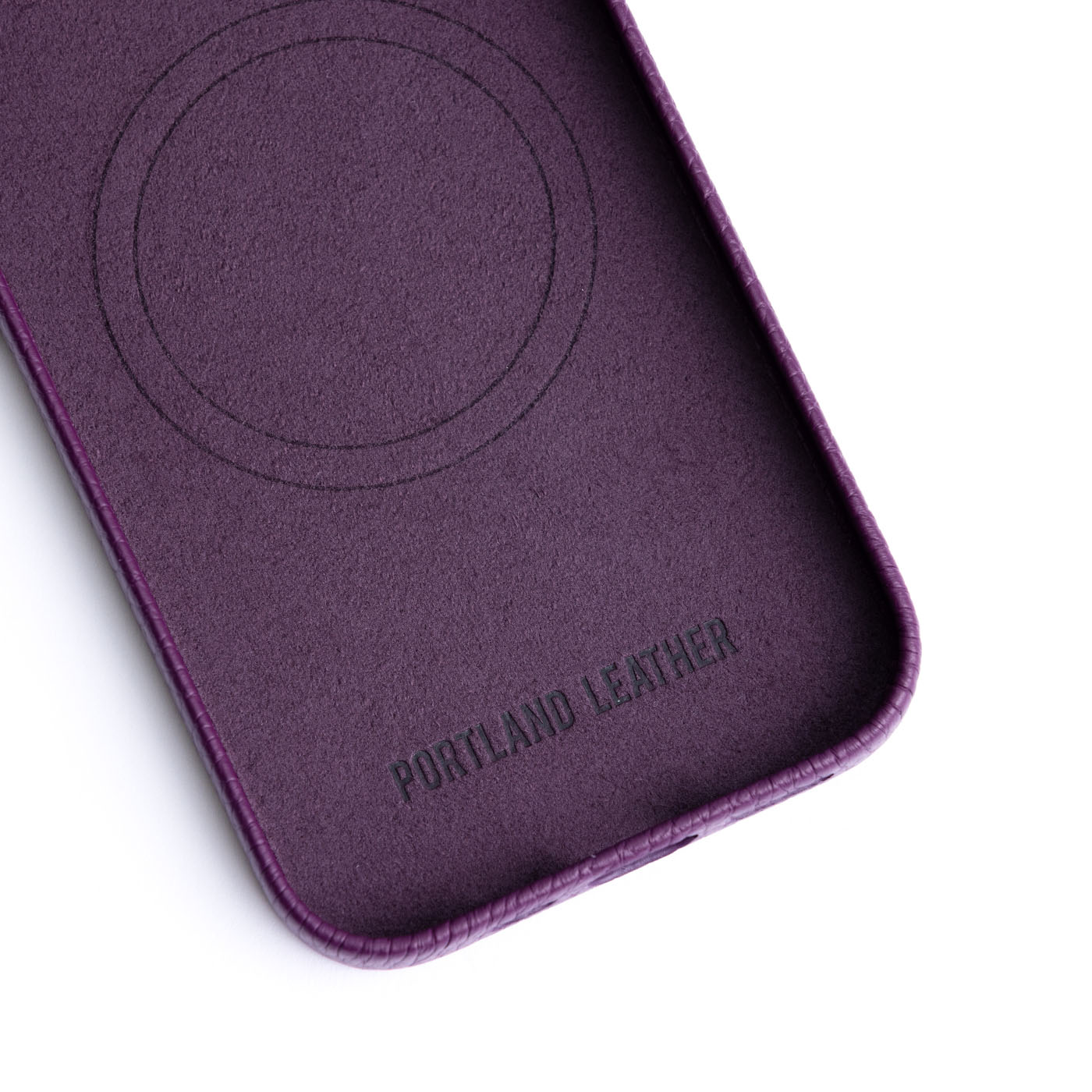 Premium Leather iPhone Case with MagSafe & Protective Lining | Signature Debossed Logo