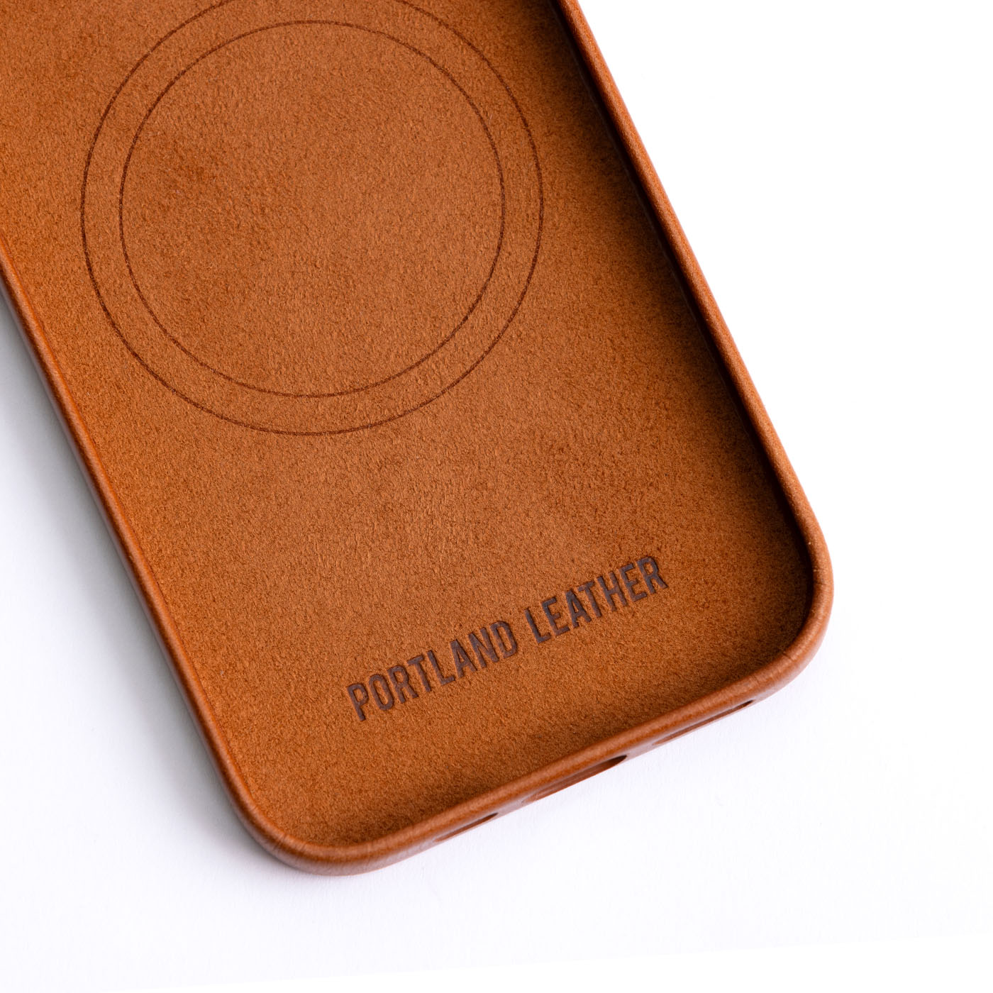 Premium Leather iPhone Case with MagSafe & Protective Lining | Signature Debossed Logo