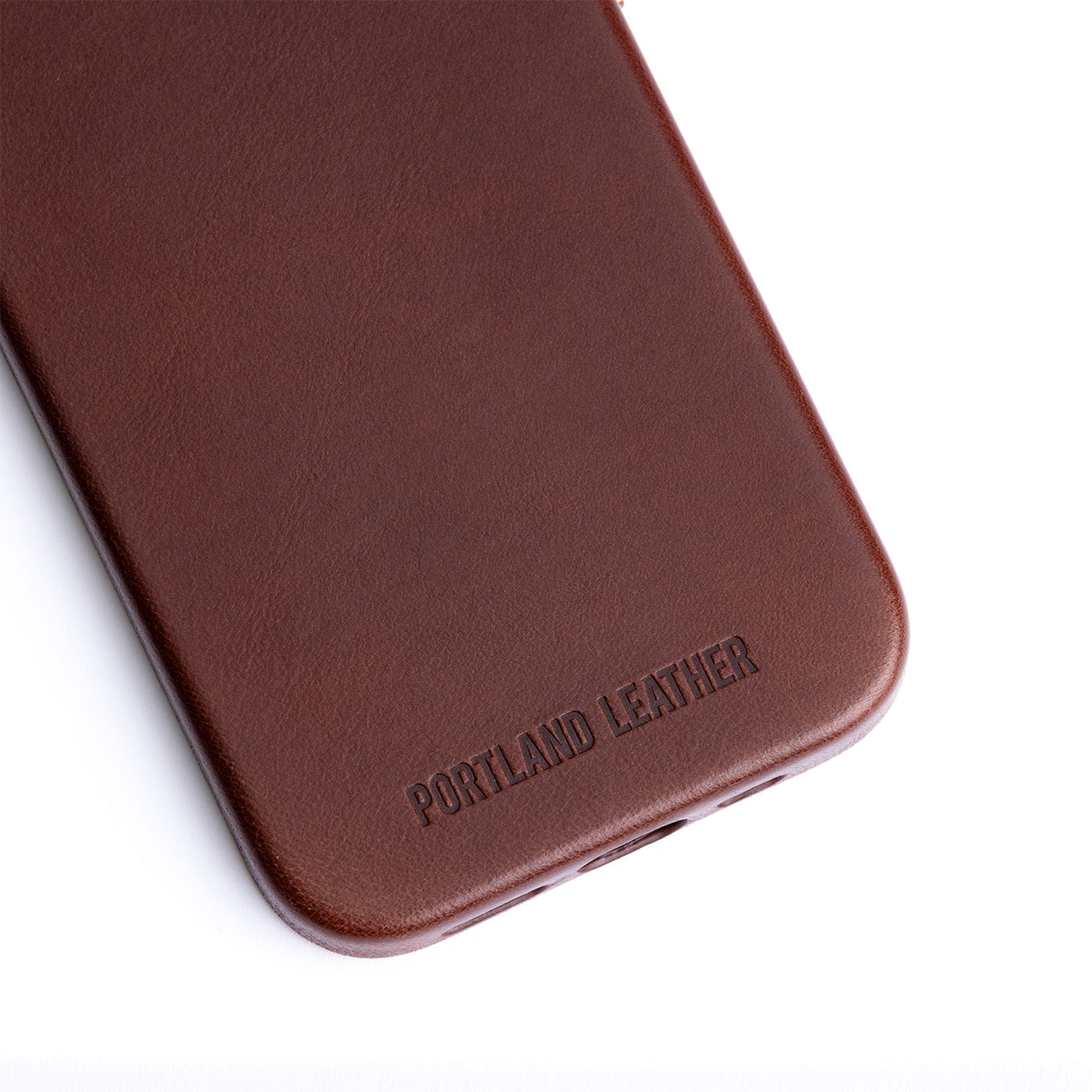 Premium Leather iPhone Case with MagSafe & Protective Lining | Signature Debossed Logo