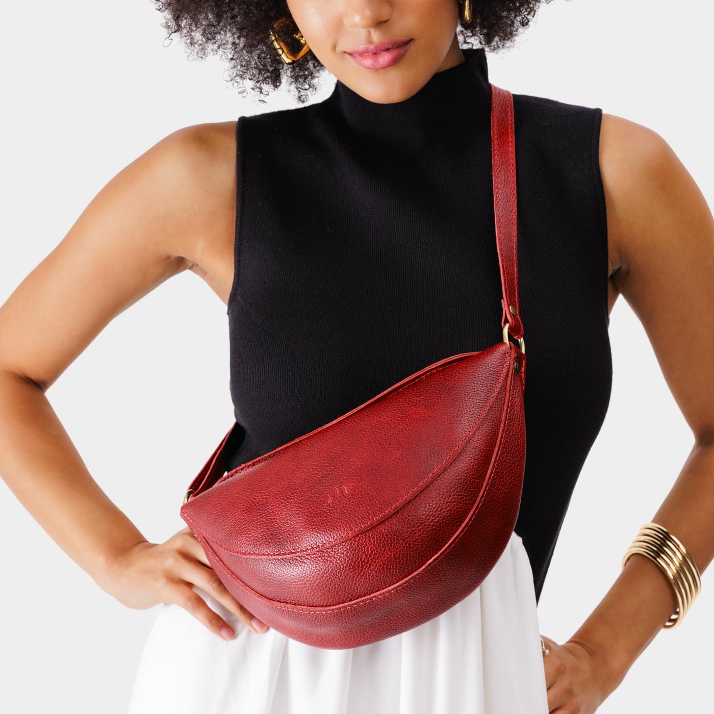 Full Grain Leather Sling Bag with Adjustable Strap | Koala