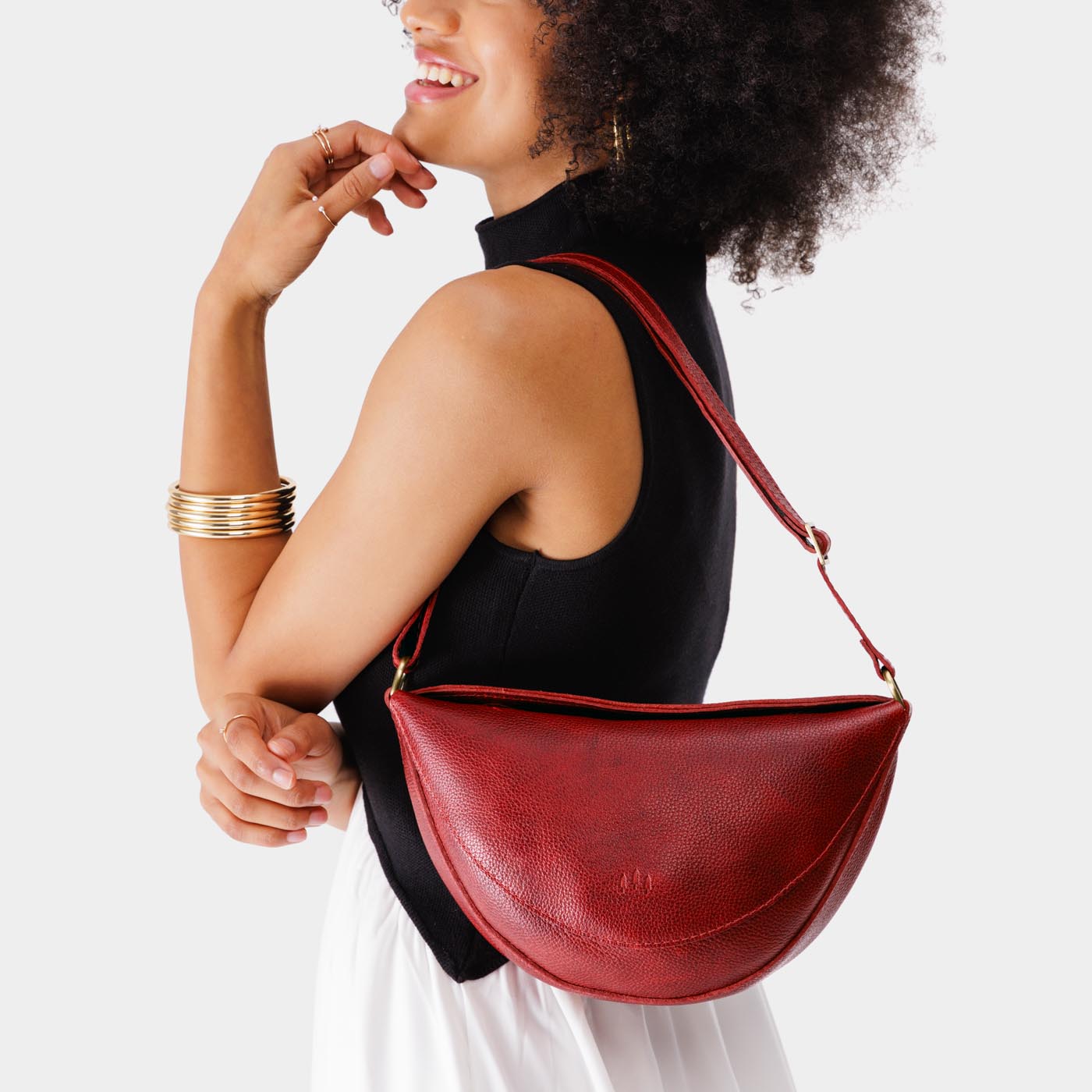 Full Grain Leather Sling Bag with Adjustable Strap | Koala