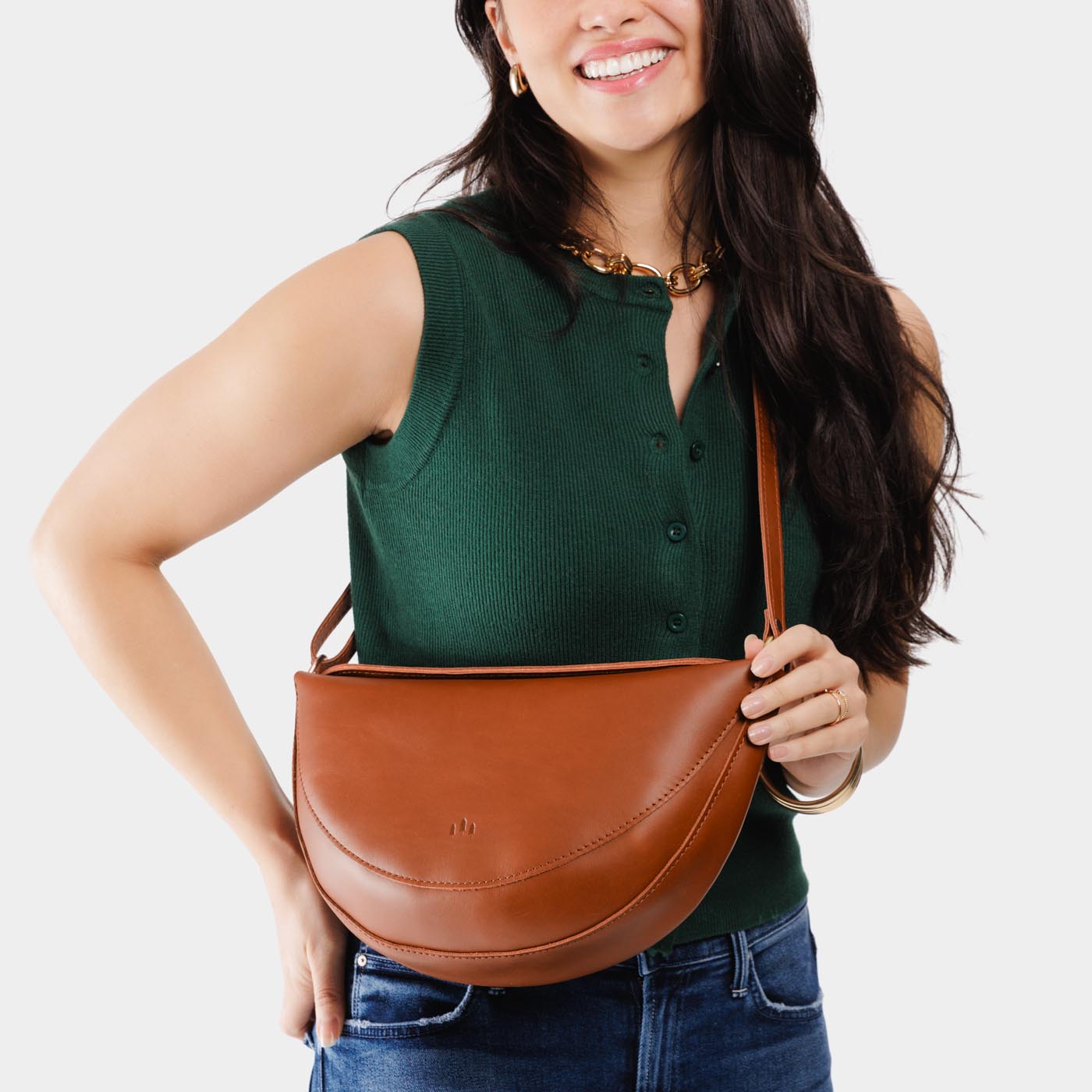 Full Grain Leather Sling Bag with Adjustable Strap | Koala