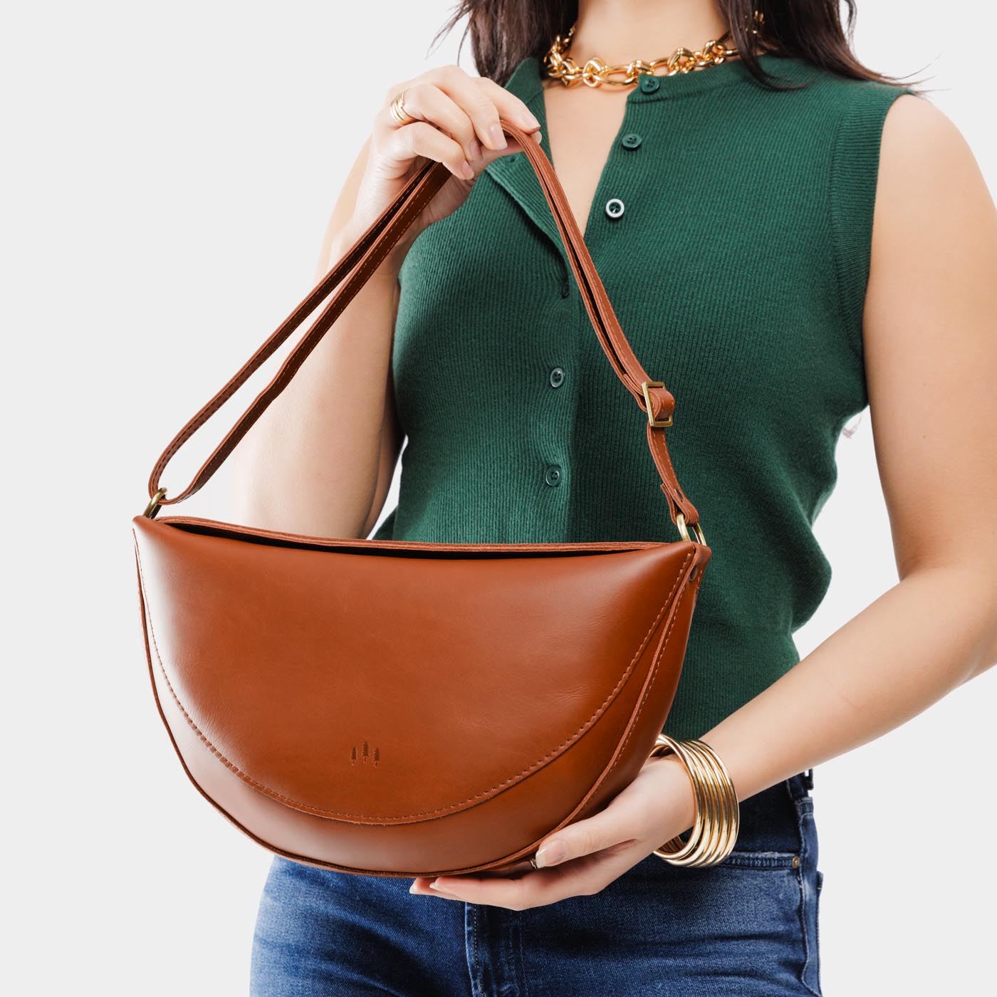 Full Grain Leather Sling Bag with Adjustable Strap | Koala