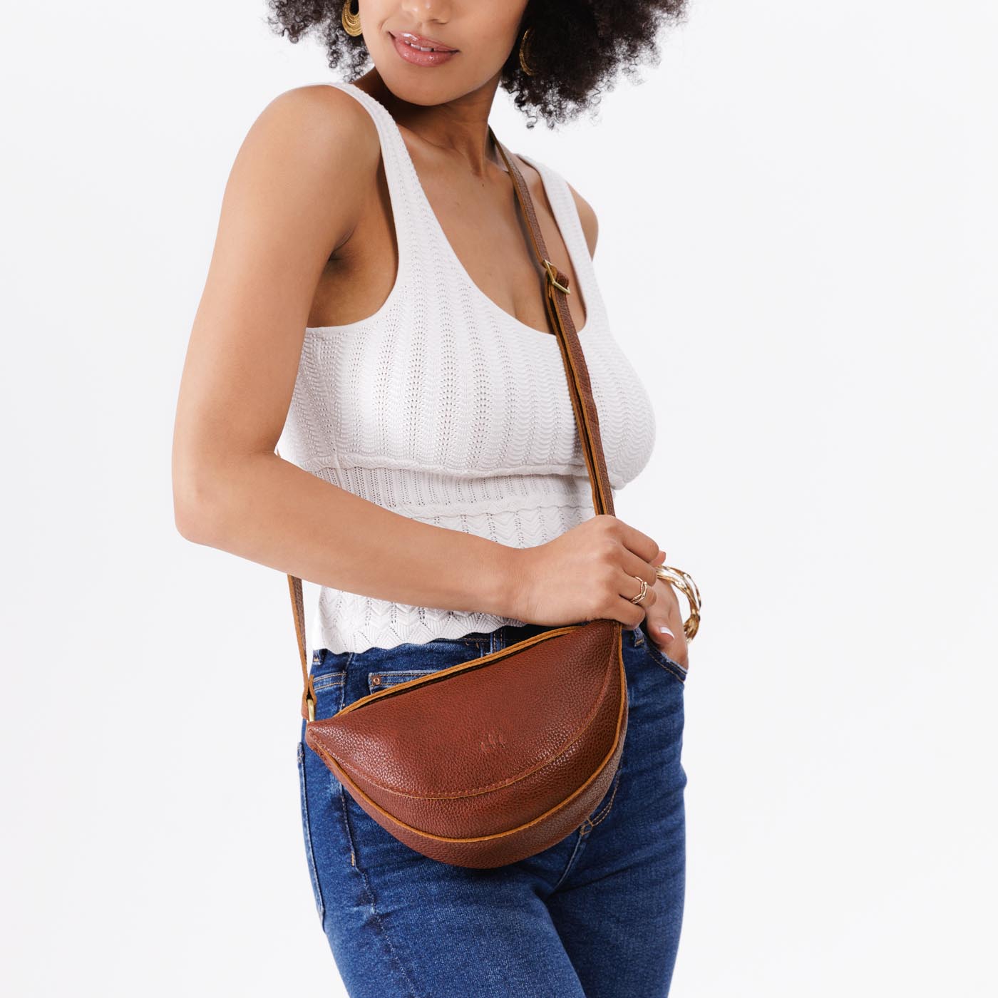 Full Grain Leather Sling Bag with Adjustable Strap | Koala