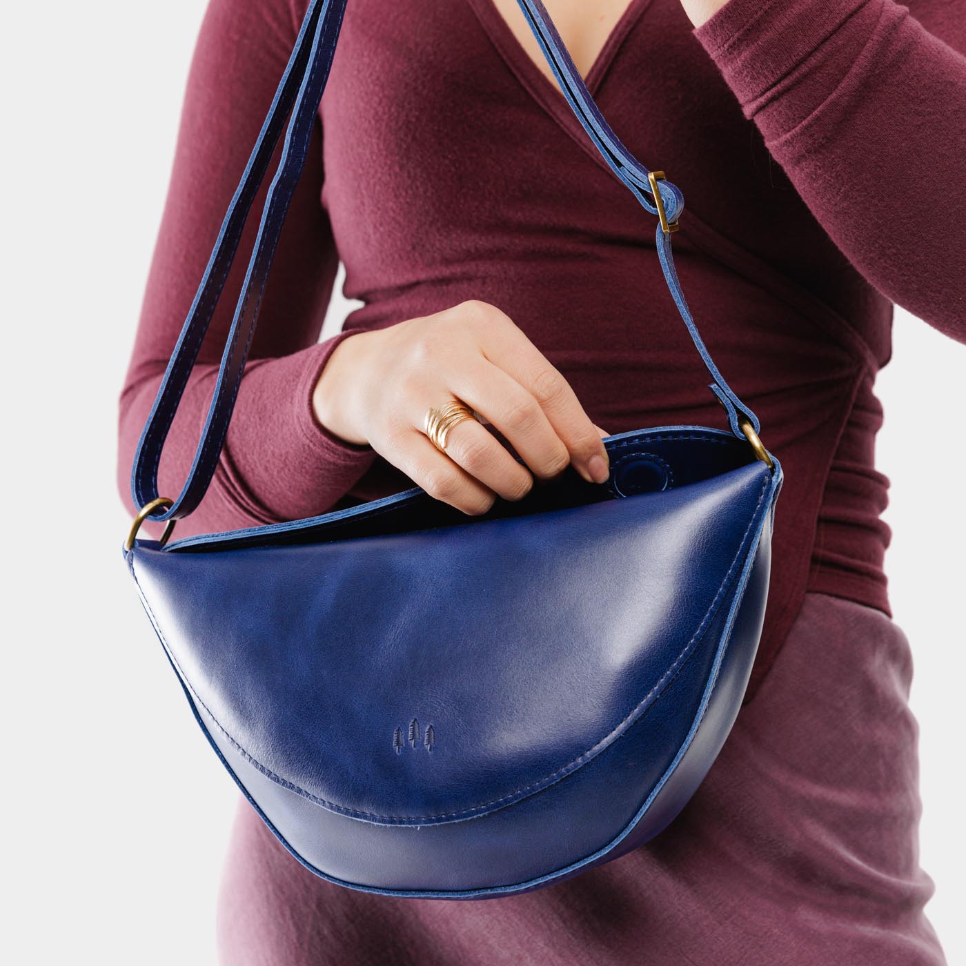 Full Grain Leather Sling Bag with Adjustable Strap | Koala