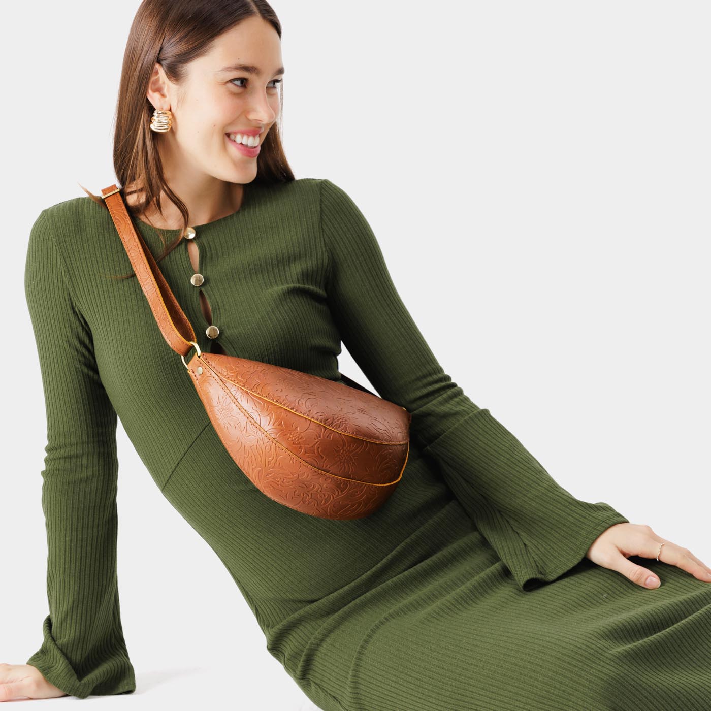 Full Grain Leather Sling Bag with Adjustable Strap | Koala
