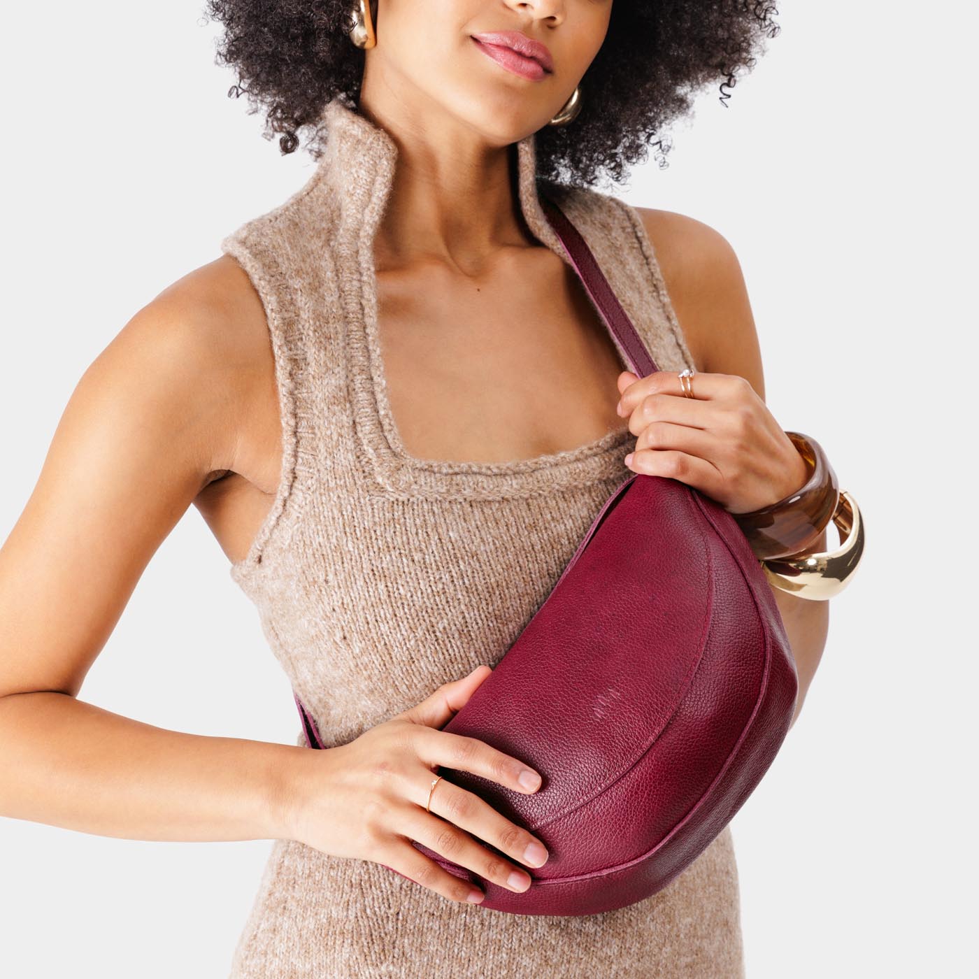 Full Grain Leather Sling Bag with Adjustable Strap | Koala