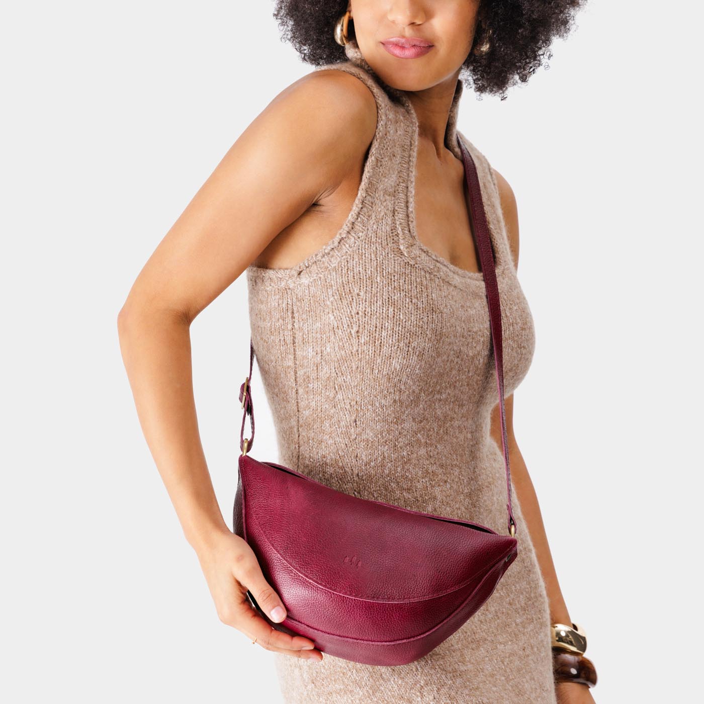 Full Grain Leather Sling Bag with Adjustable Strap | Koala