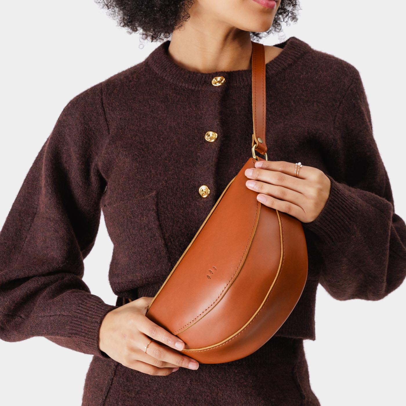 Full Grain Leather Sling Bag with Adjustable Strap | Koala